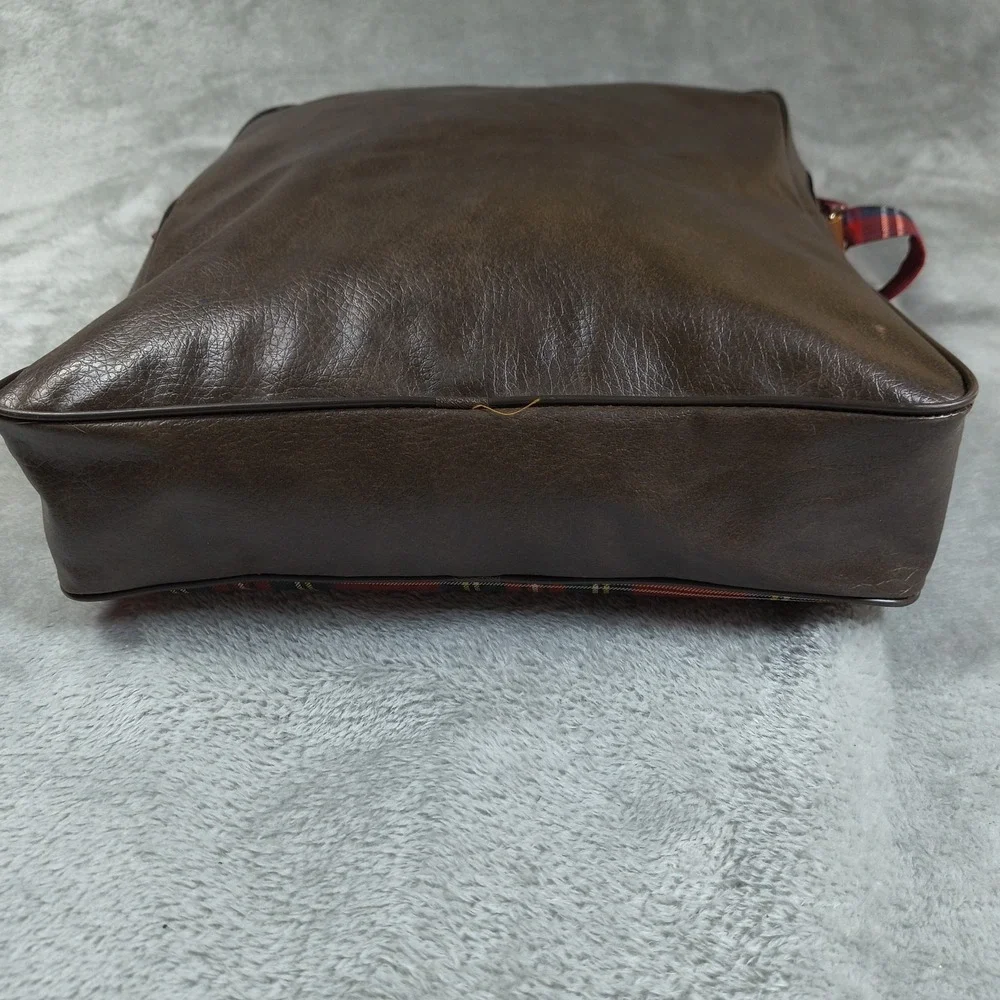 Vintage Troy Leisure Blanket‎ And Bag Red Plaid Tartan Carrying Case Made In USA